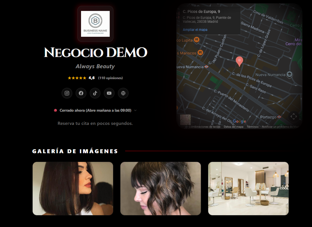 Interfaz de Reserva Libera Pro